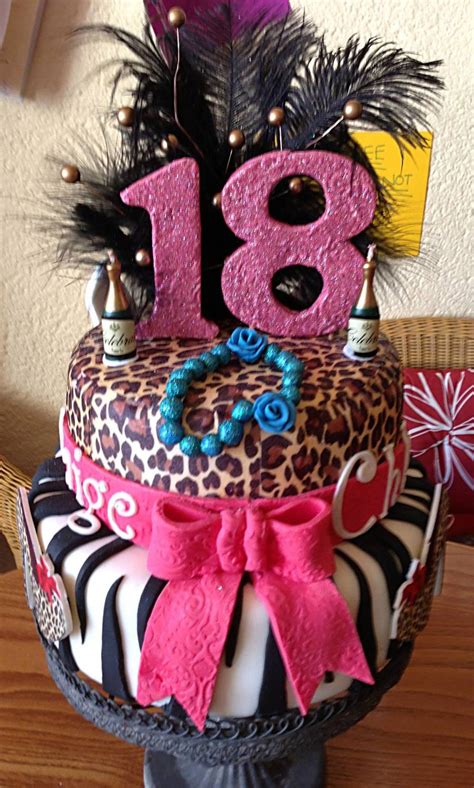 18th Birthday Cake For Twin Girls Vanilla Bottom Tier And