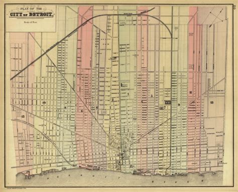 Detroit Street Map From 1886 Old Detroit Vintage Photos Of The