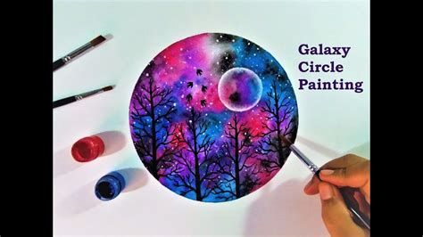 Watercolor Painting Galaxy Circle Youtube