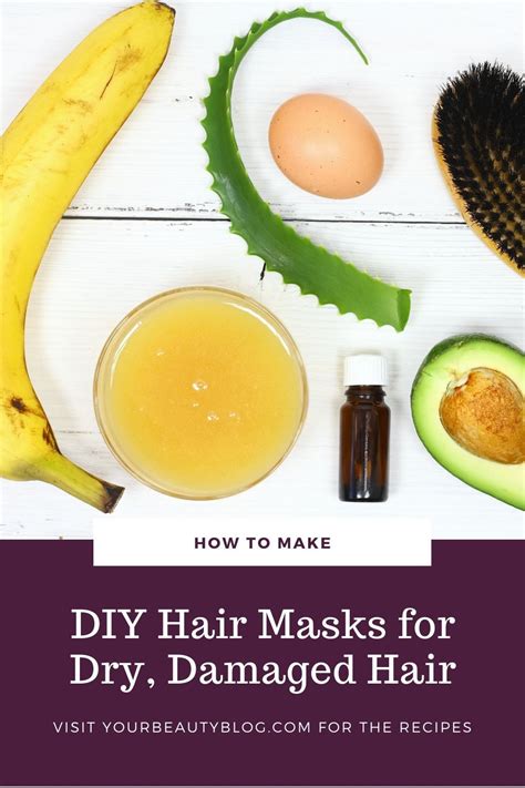 6 Easy Diy Hair Masks For Dry Damaged Hair Homemade Hair Products