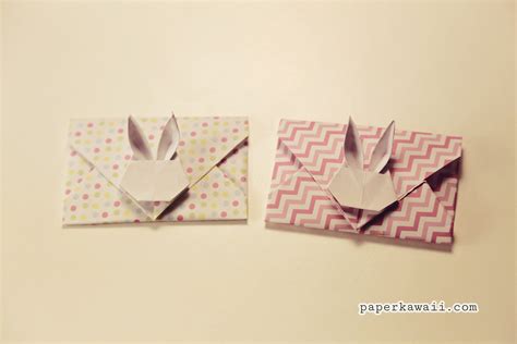 Origami Bunny Rabbit Envelope Tutorial V2 Paper Kawaii
