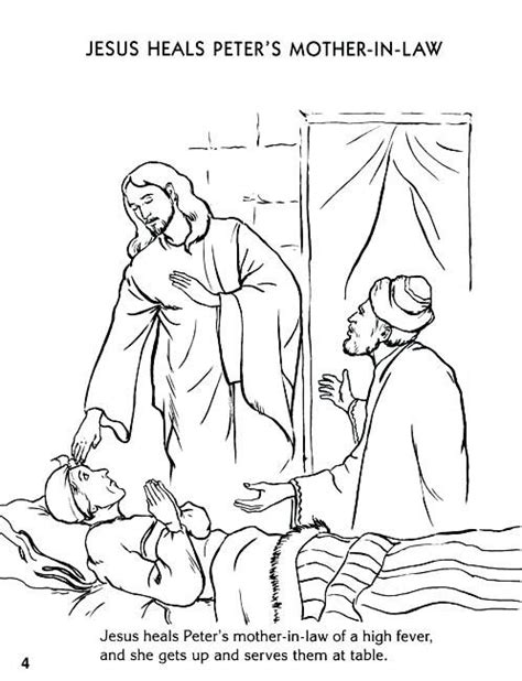 Related Image Sunday School Coloring Pages Jesus Heals High Fever