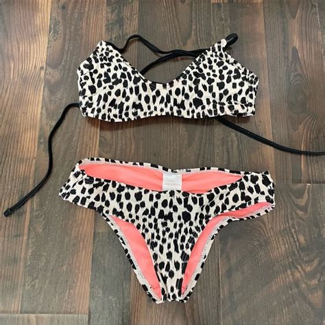 Xhilaration Swim Cheetah Print Bathing Suit Bikini Poshmark