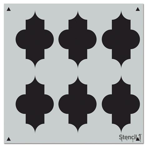 Stencils White Stencil1 Inc Stencils Wall Quatrefoil Stencil Patterns