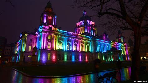 Rainbow Shines At Belfasts City Hall