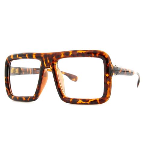 grinder punch mens bold frame large thick retro nerd bold big oversized square clear lens