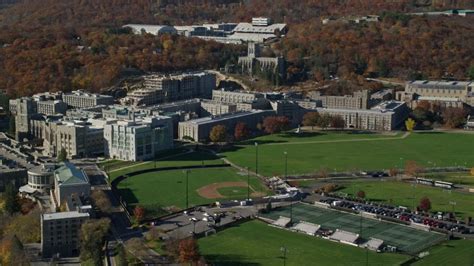 West Point Military Academy In Autumn West Point New York Aerial