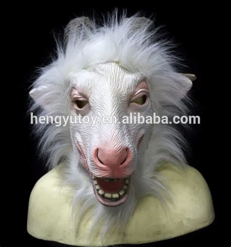 Realistic Animal Fancy Dress Latex Cute Ram Mask Animal Dress Up Goat
