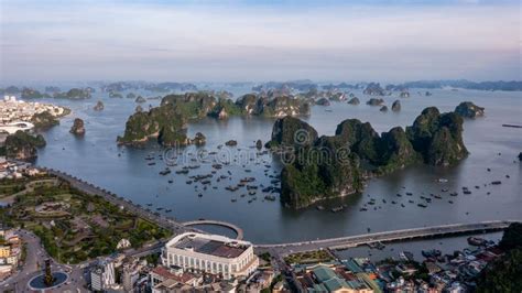Ha Long Bay From Aerial View In Hon Gai Ha Long City Vietnam Stock