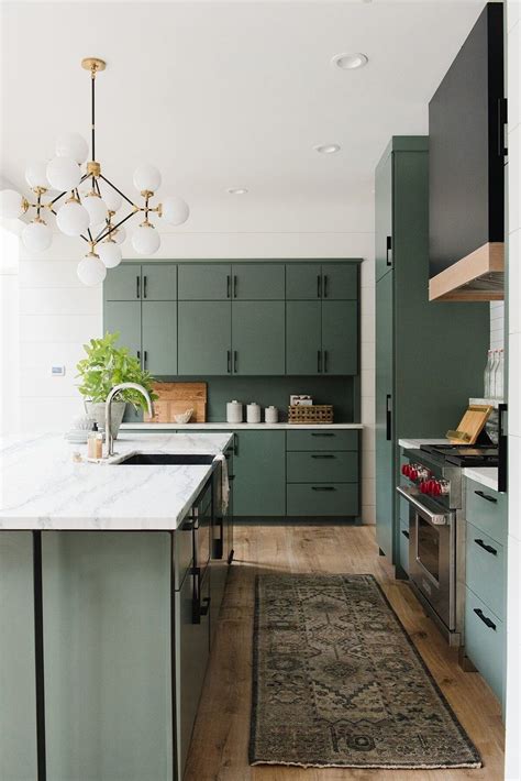 Pin By Julie Haehnel On Home In 2021 Green Kitchen Cabinets Small