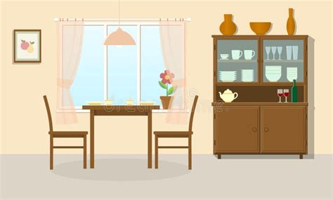 Dining Room Stock Vector Illustration Of Home Colorful 72159522