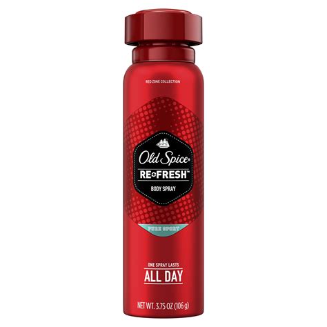 Old Spice Red Zone Pure Sport Scent Body Spray For Men 375 Oz