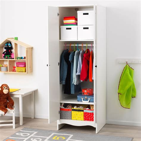 You can customise the design of your wardrobe to your personal taste by choosing your own interior fitting. SOLGUL Wardrobe, white - IKEA in 2020 | Bedroom bed design ...