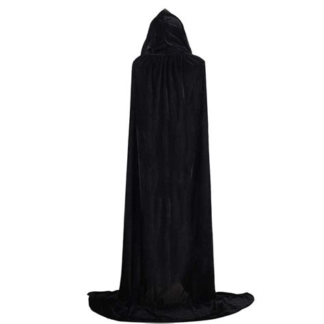 Gezichta Vampire Cloak Unisex Fancy Velvet Solid Color Dress Long Cape