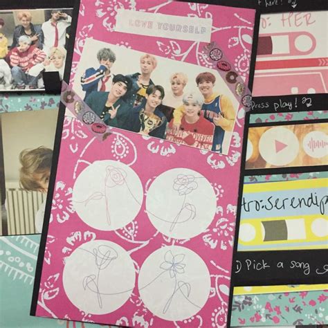 Sample Page Tutorial For Bts Themed Mini Scrapbook Army S Amino