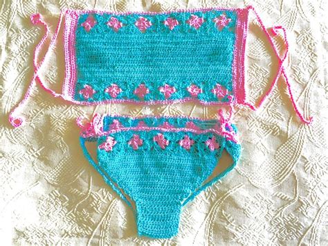 Rosette Bikini Bikinis Crochet Bikini Swimwear