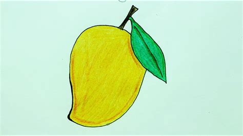 How To Draw Mango आम कैसे बनाये How To Make Mango Drawing Youtube