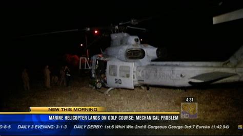 Marine Helicopter Makes Emergency Landing On Golf Course Cbs News 8