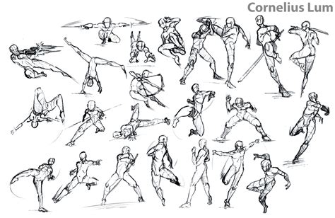Cornelius Lum 102 Action Poses Figure Drawing