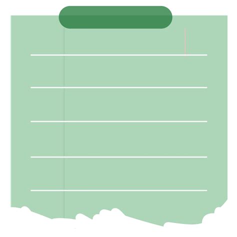 Green Paper Notepad 29365347 Png
