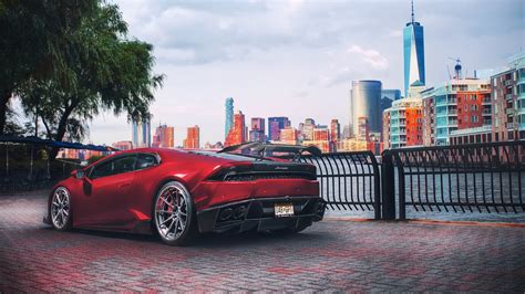3840x2160 Red Lamborghini Huracan Supercar Vehicle 4k Wallpaper Hd