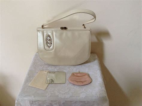 Vintage 1950s Palizzio Very New York Handbag With Original Mirror And