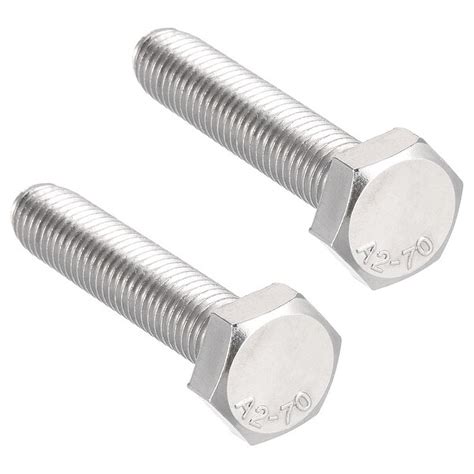 m10 x 50mm stainless steel hex head left hand screw bolt fastener 2pcs m10x50mm 2pcs on sale