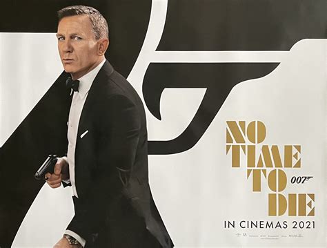 Original James Bond No Time To Die Movie Poster 007 Daniel Craig