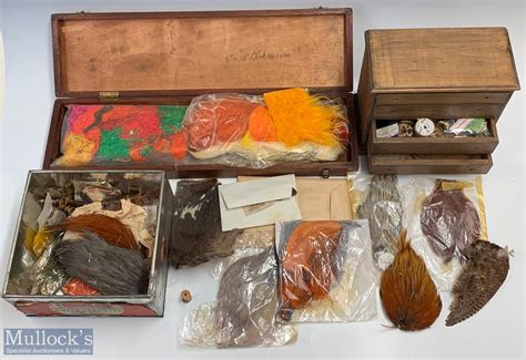 Mullock S Auctions Mixed Selection Of Assorted Fly Tying Materials Inc