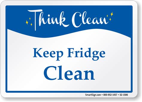 Keep Fridge Clean Sign Sku S2 1586