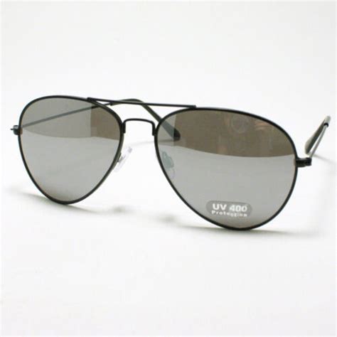 classic aviator sunglasses mirror lens cop pilot style for men women metal frame ebay
