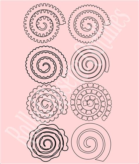 Free Free 341 Svg Rolled Paper Flower Template SVG PNG EPS DXF File