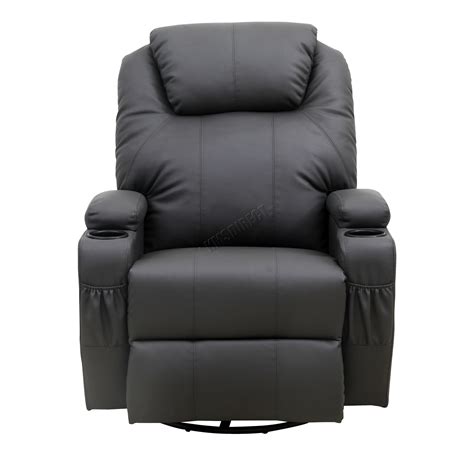 The chairs in this unit are upholstered in black bonded leather, and they are outfitted with comfortable pillow back cushions. WestWood Bonded Leather Massage Recliner Chair Cinema Sofa ...