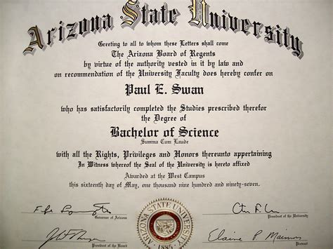 Bachelor Degree Certificate Sample