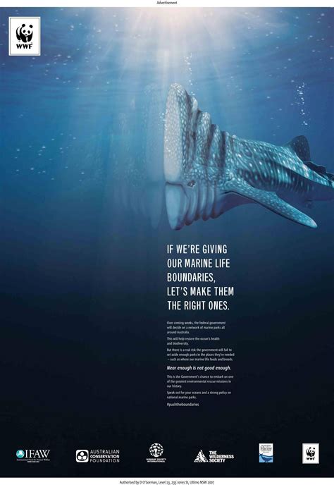 publicité creative advertising campaign wwf if we re giving our marine life boundaries let