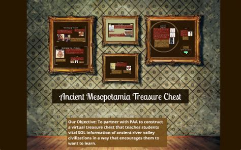 3 or 5 sunset ear of grain. Ancient Mesopotamian Treasure Chest by Kristel Hairston