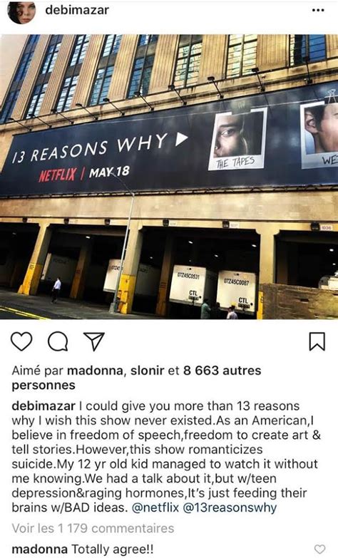 Madonna And Debi Mazar Slam 13 Reasons Why For Romanticizing Suicide