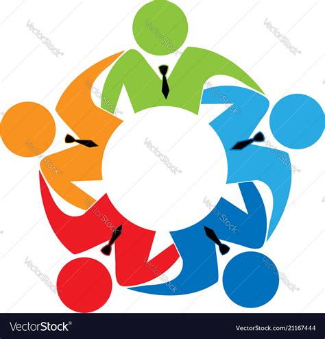 Five point star abstract logo. Professional businessman team logo icon Royalty Free Vector