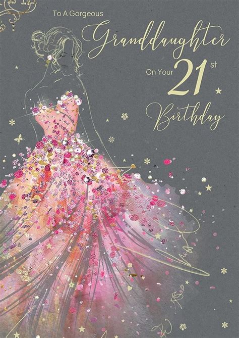 21st Birthday Card Granddaughter Happy 21st Birthday Wishes Happpy