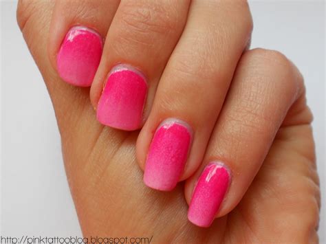 Pink Tattoo: Pink Ombre Nails