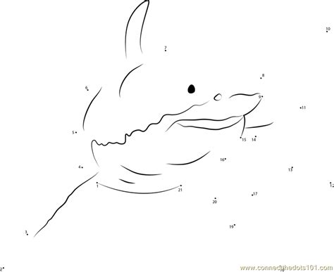 Using extreme heat, gold atoms are gradually coaxed away from the powdered rock. Great White Shark dot to dot printable worksheet - Connect ...