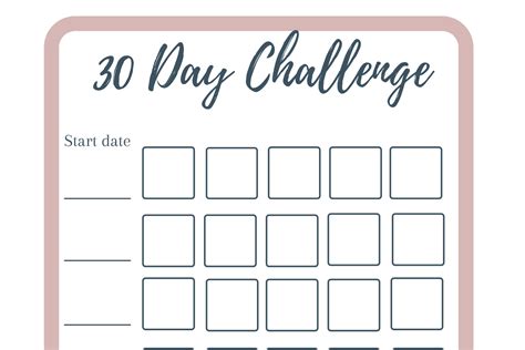 30 Day Challenge Free 30 Day Tracker Balanced Fi