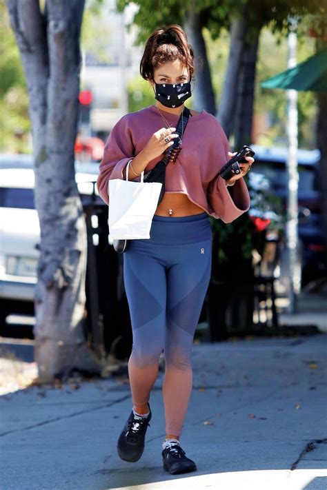 Vanessa Hudgens Shows Off Her Toned Legs In Leggings As She Leaves The Gym In West Hollywood