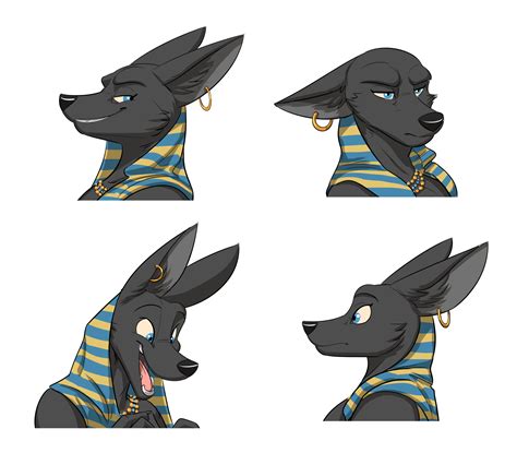 full res for commission lady anubis s expression sheet by temiree from patreon kemono