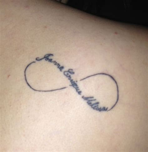 Maybe you would like to learn more about one of these? First tattoo ever. Infinity symbol with my kids names ...