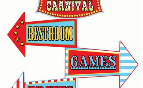 Free Printable Carnival Directional Signs Printable Word Searches