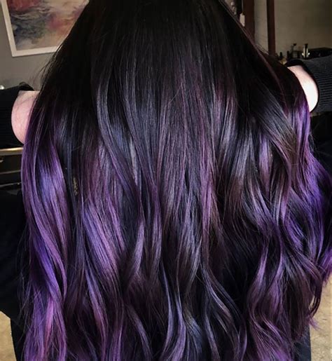 Blackberry Dark Purple Hair Color Trend