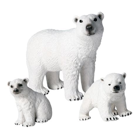 Plastic Animal Figurines Polar Bear And Emperor Kids Toy Birthday T