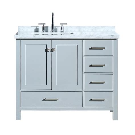 Vanity top widths come in standard vanity sizes up to 144. Ariel Cambridge 43" Single Sink Vanity with Left Offset ...