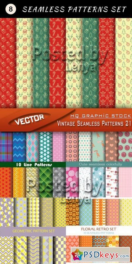 Vintage Seamless Patterns 21 Free Download Photoshop Vector Stock